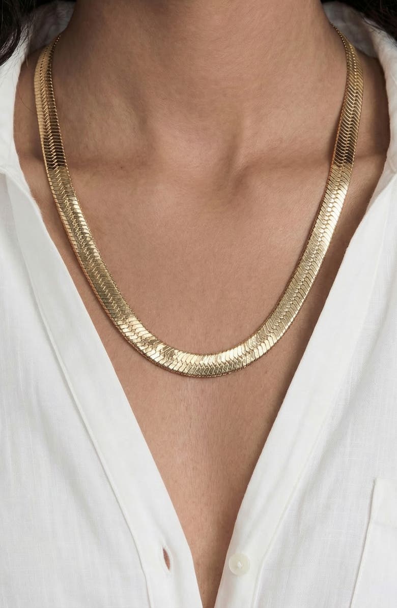 Ettika Snake Chain Necklace, Alternate, color, Gold