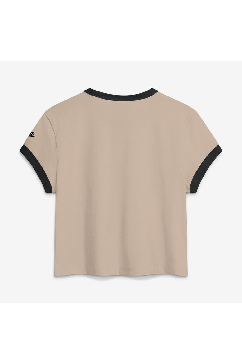 Women's Nike Cream Cincinnati Bengals Rewind Ringer Mod Cropped T-Shirt, Alternate, color, Cream