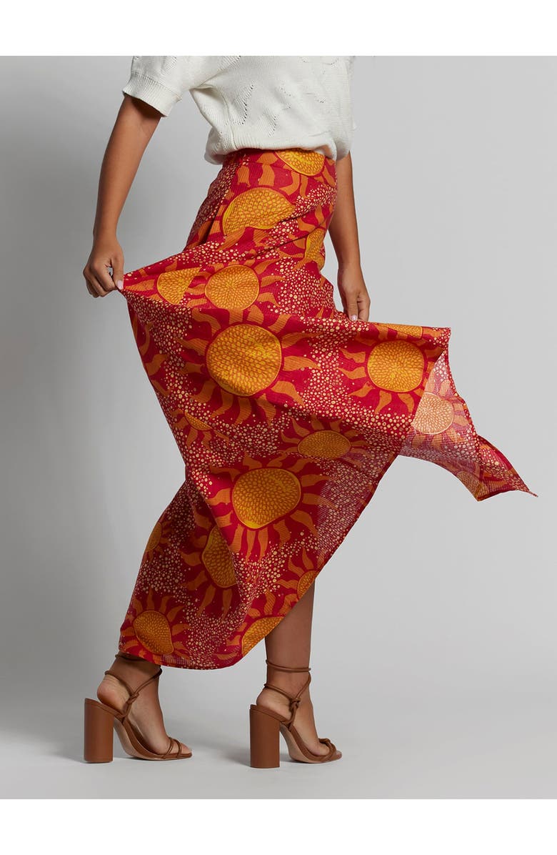 Tori Richard Always Sunny Nora Skirt, Alternate, color, Cardinal