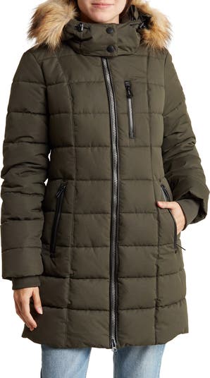 Hannah Faux Fur Trim Hooded Parka