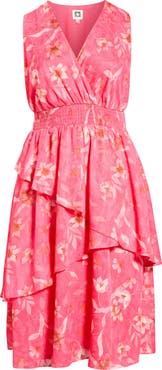 Anne Klein Tiered Ruffle Midi Dress
