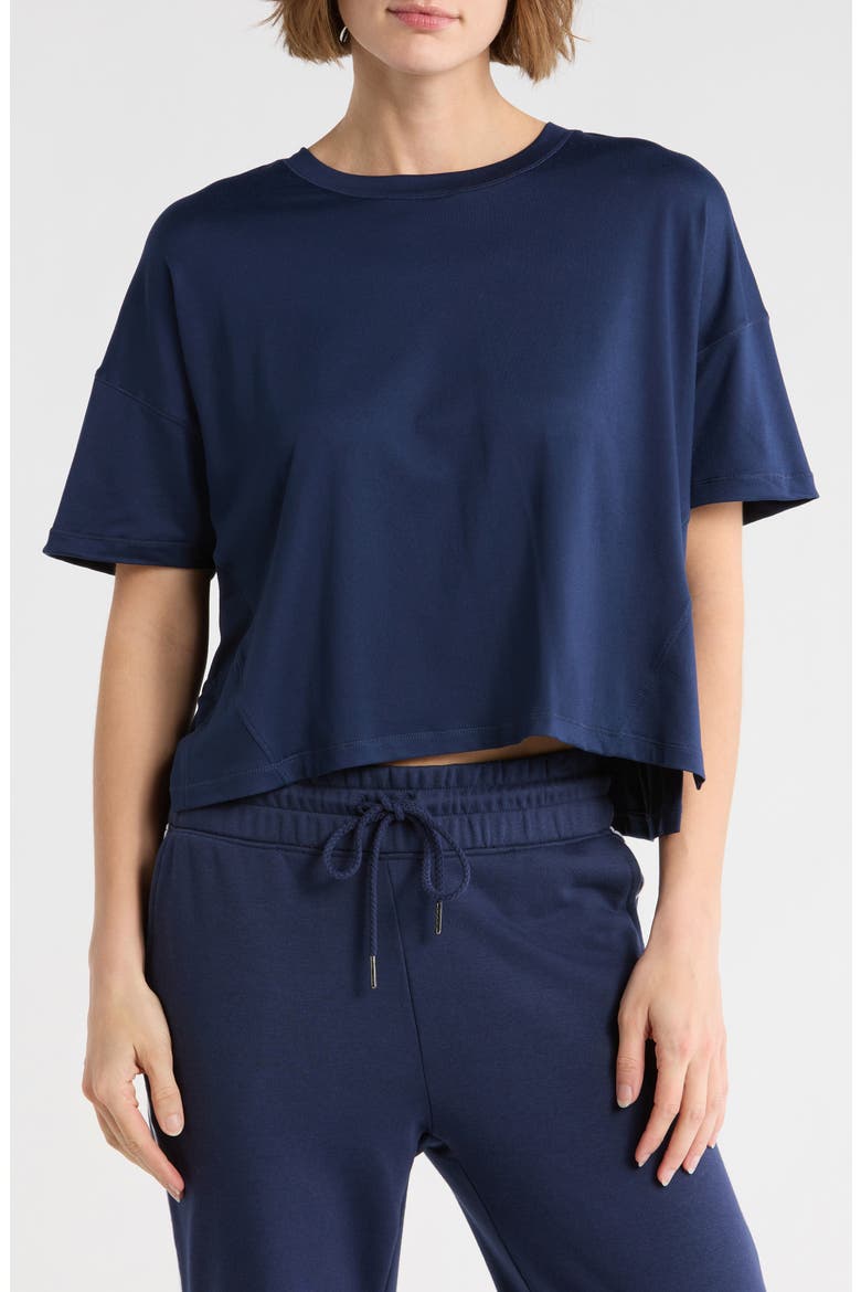 Supersoft Day One Boxy High-Low T-Shirt, Main, color, NAVAL BLUE
