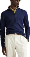 Polo Ralph Lauren Mock Neck Cotton Quarter Zip Sweater
