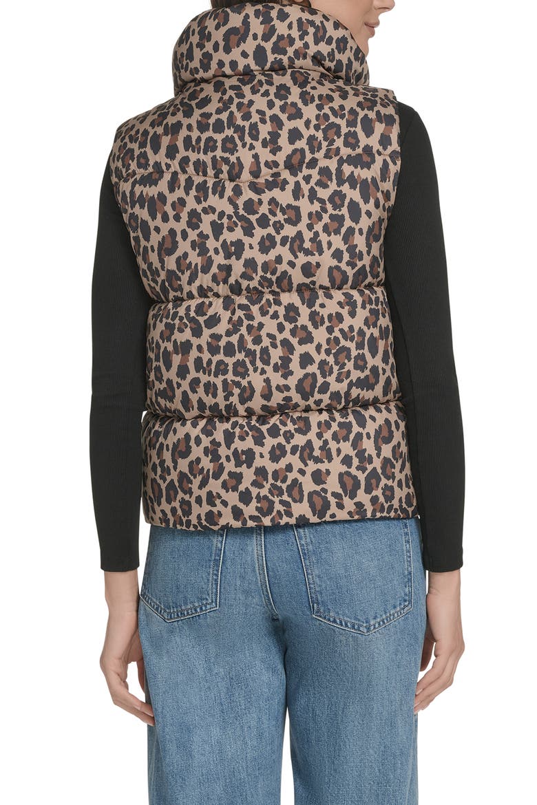 Quilted Puffer Vest, Alternate, color, LEOPARD