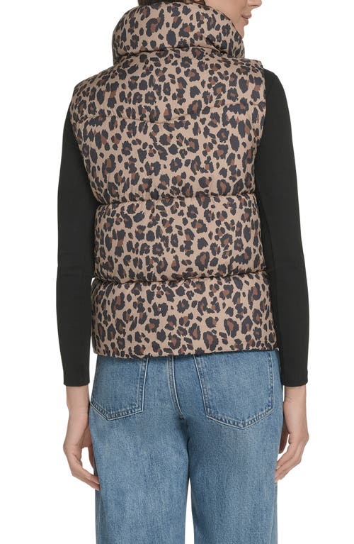 Levi's Quilted Puffer Vest In Animal Print
