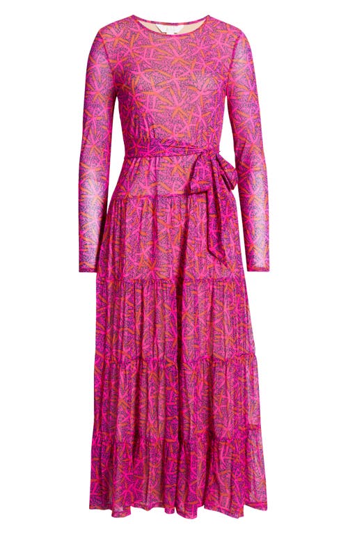 LILLY PULITZER LILLY PULITZER® IZABELLA PRINT LONG SLEEVE TIERED MAXI DRESS