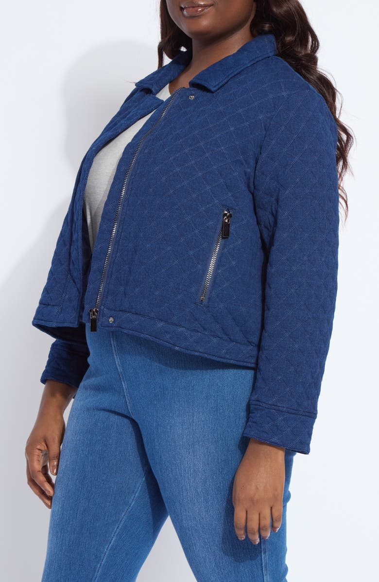 Lysse Elora Quilted Jersey Jacket, Alternate, color, Indigo