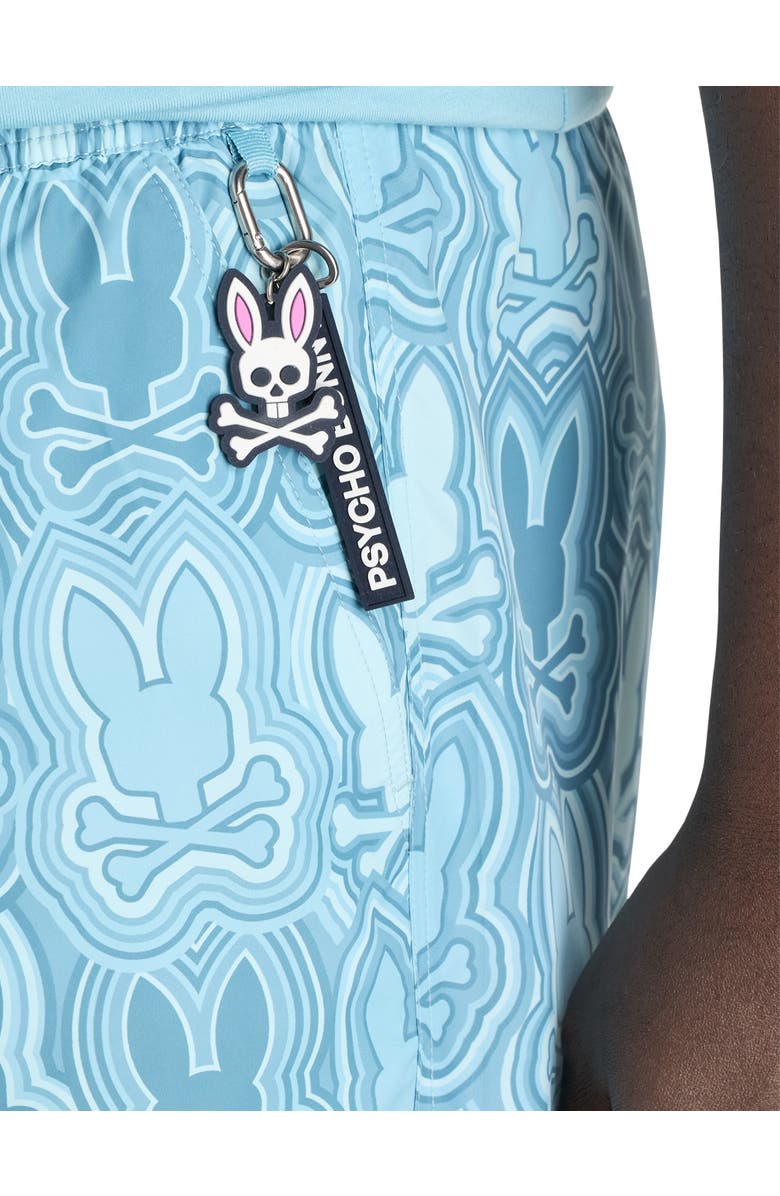 Psycho Bunny Big & Tall Chuck Swim Trunks, Alternate, color, Milky Blue