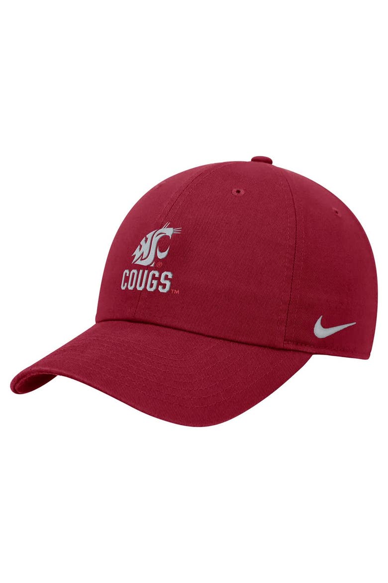 Men's Nike Crimson Washington State Cougars Club Adjustable Hat, Main, color, Crimson