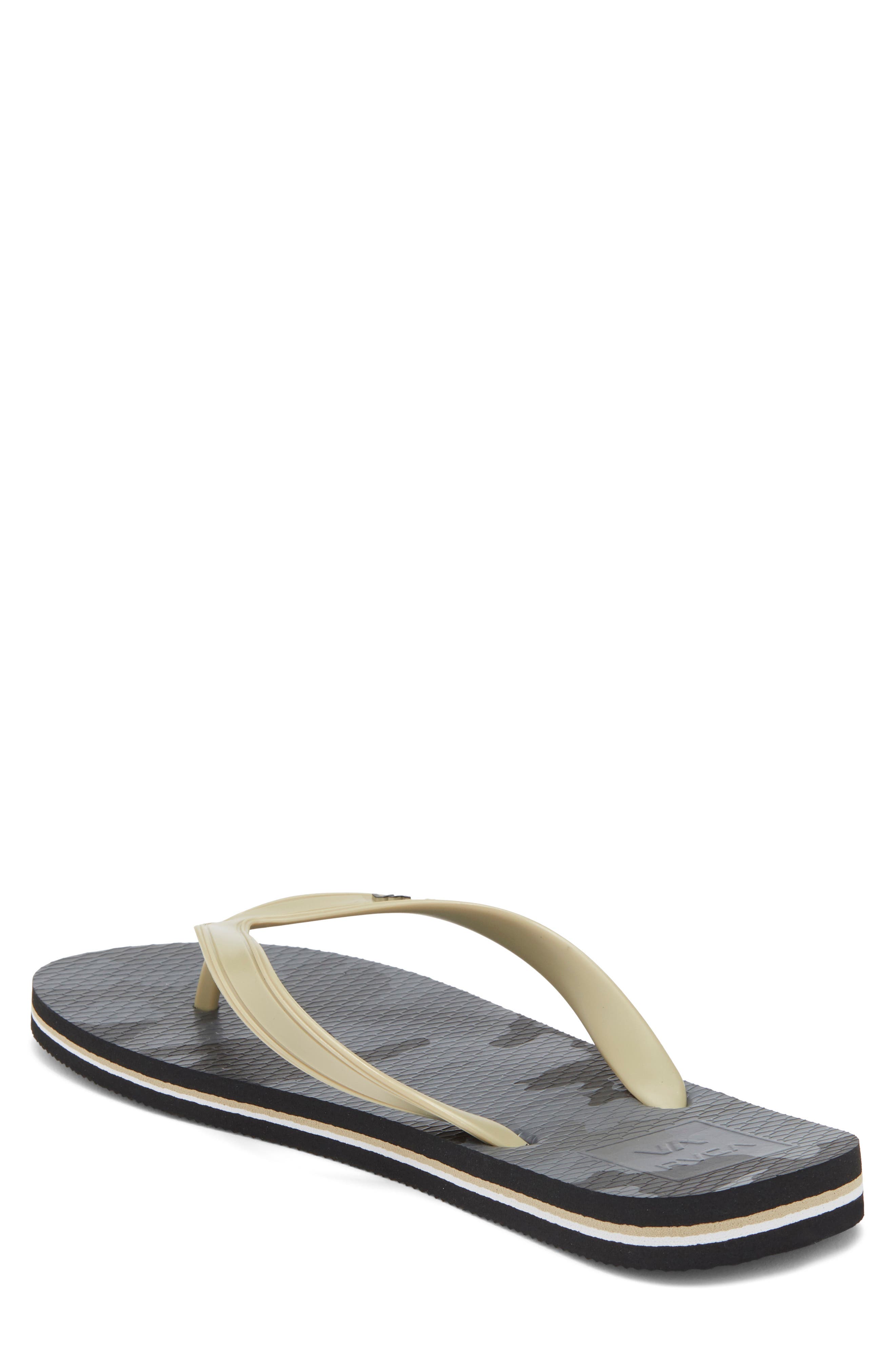 RVCA All the Way Flip Flop, Alternate, color, Black Camo