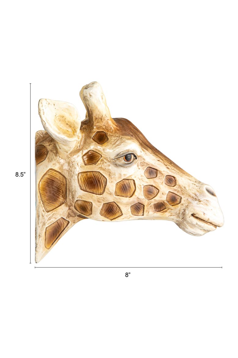 Giraffe Head Wall Vase, Alternate, color, Yellow