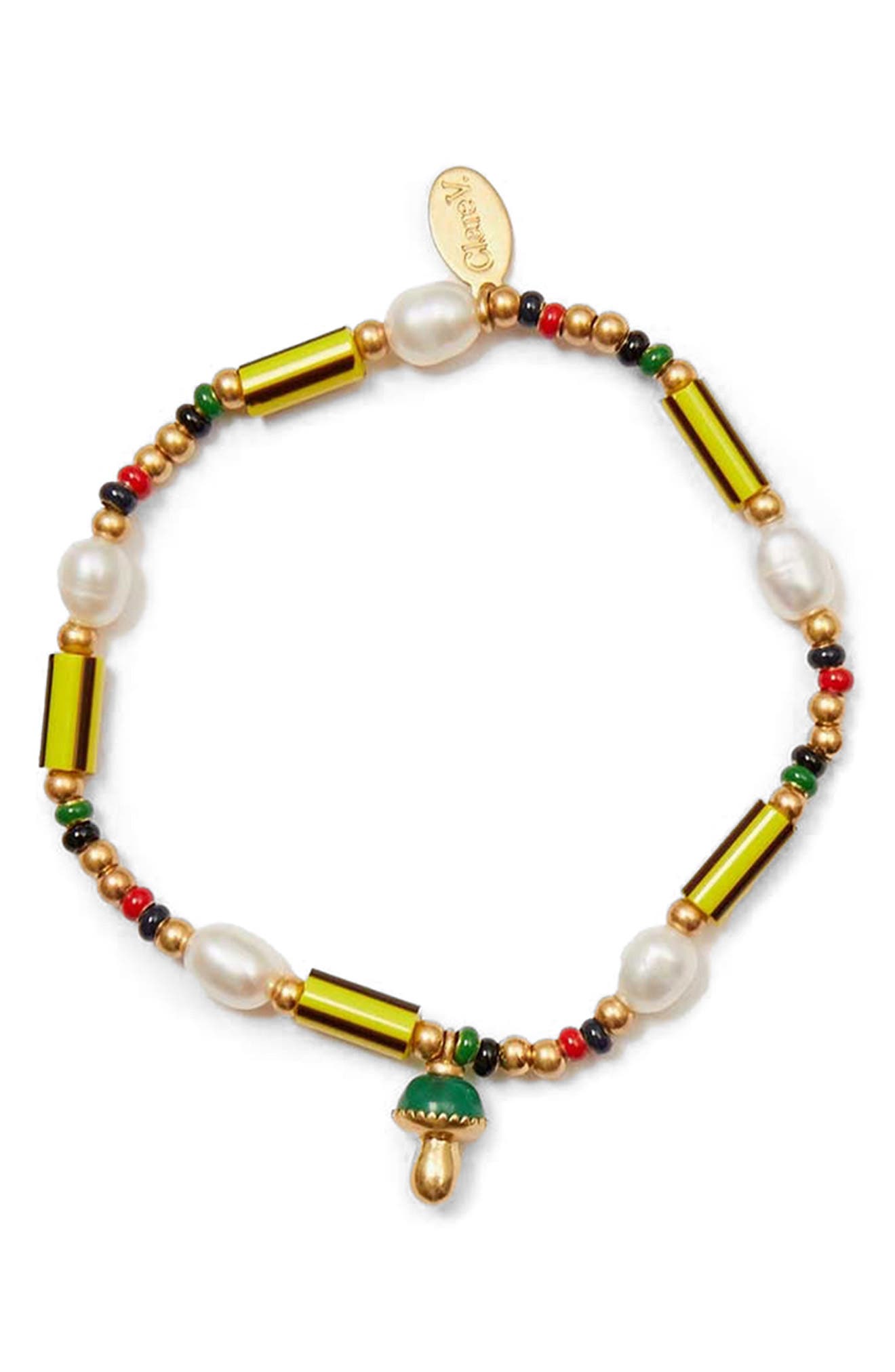 Clare V. Beaded Charm Bracelet