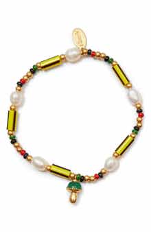 Clare V. Beaded Charm Bracelet