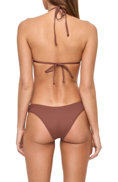 Shop L*space Lspace Sienna Fringe Triangle Bikini Top In Cafe