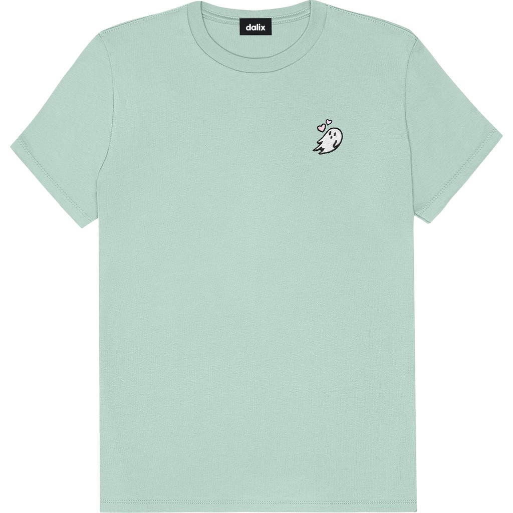 Dalix Ghost Womens Relaxed Tee In Dusty Blue