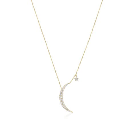 Jumbo CZ Moon Necklace