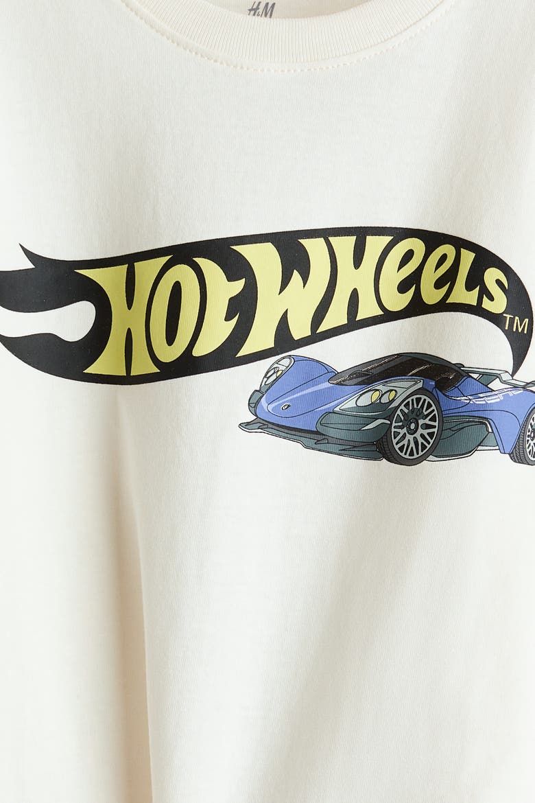 3-Pack Printed Long-Sleeved T-Shirts, Alternate, color, Light dusty blue/Hot Wheels