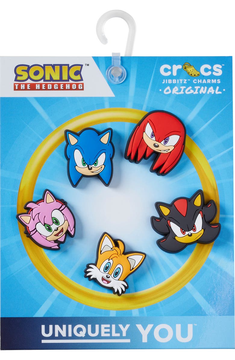 CROCS Sonic the Hedgehog 5-Pack Jibbitz Shoe Charms, Main, color, White