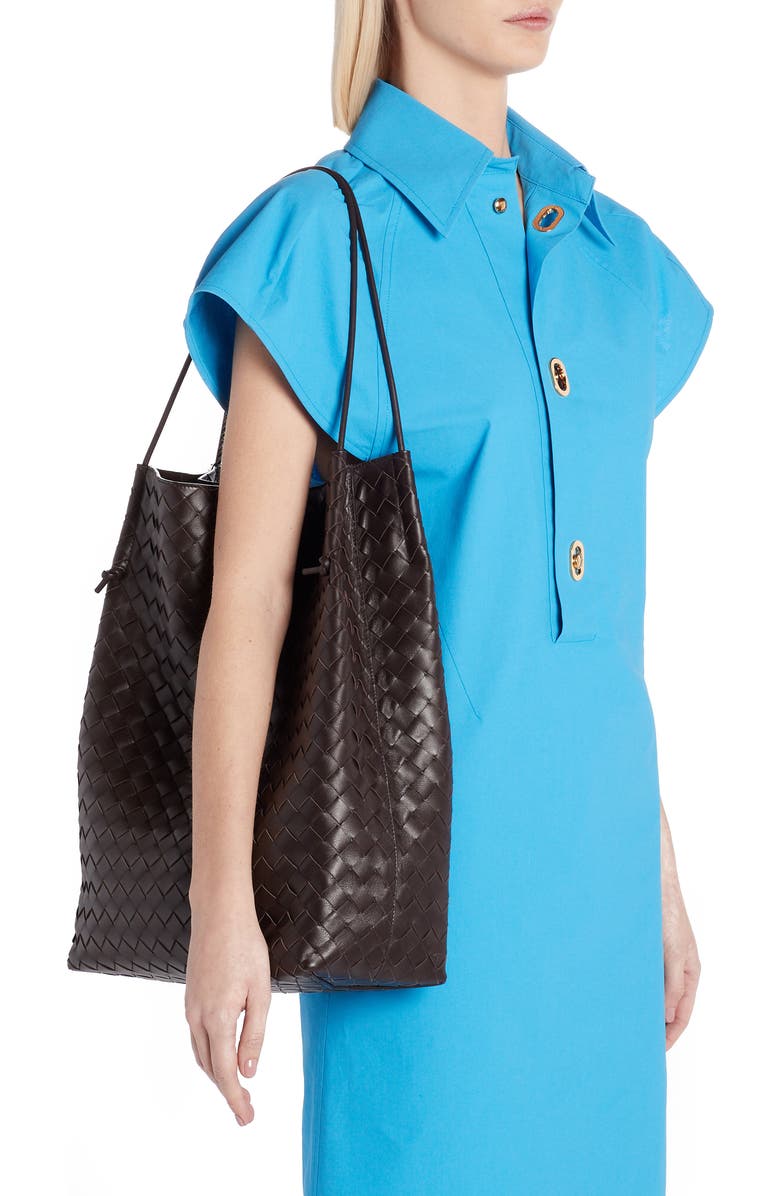 Bottega Veneta Intrecciato North/South Leather Tote, Alternate, color,