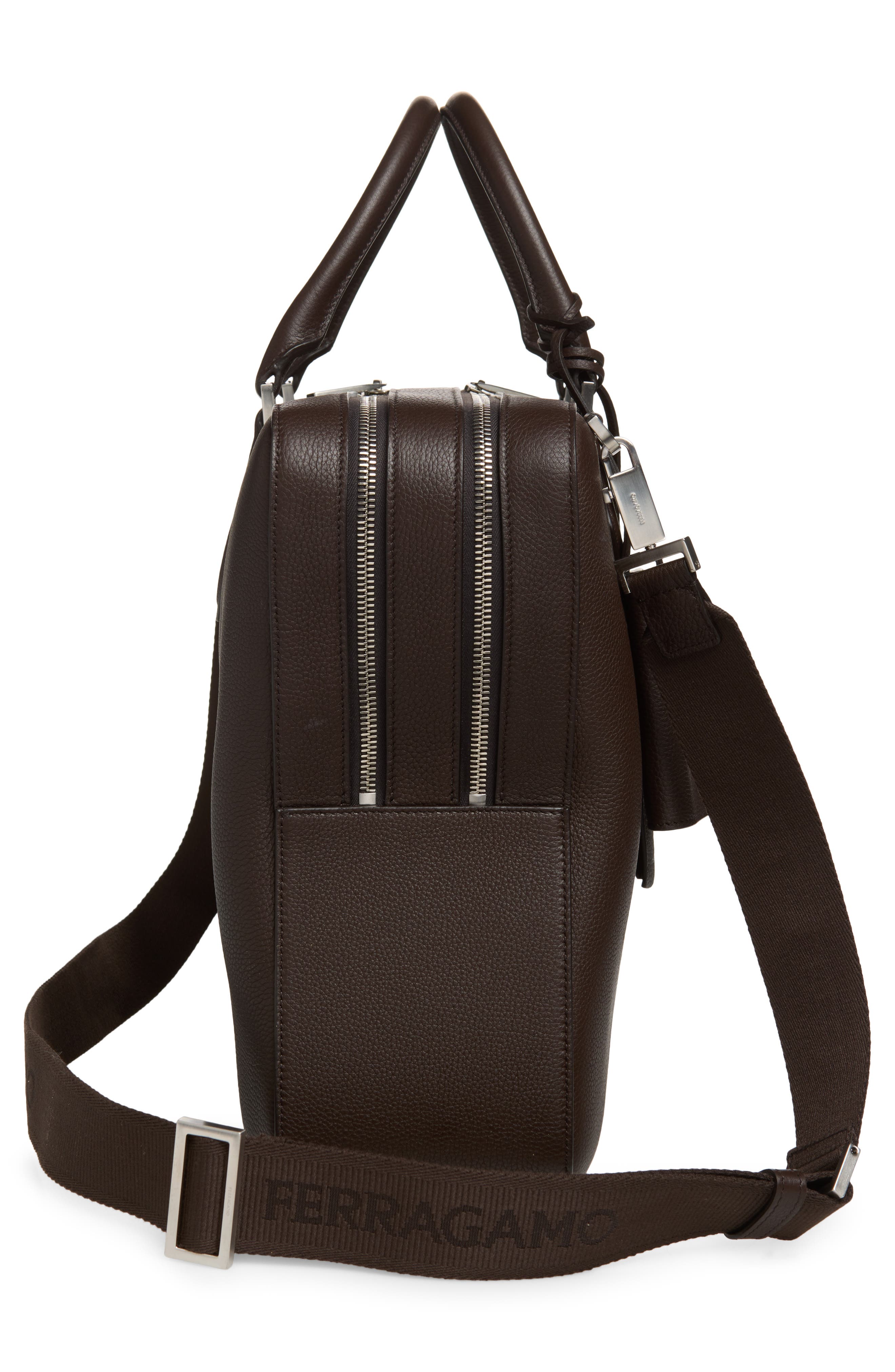 FERRAGAMO Star Leather Tote, Alternate, color, Testa Di M Testa Di Moro