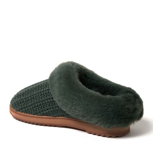 Dearfoams Women's Hannah Festive Knit Clog Slippers In Forest