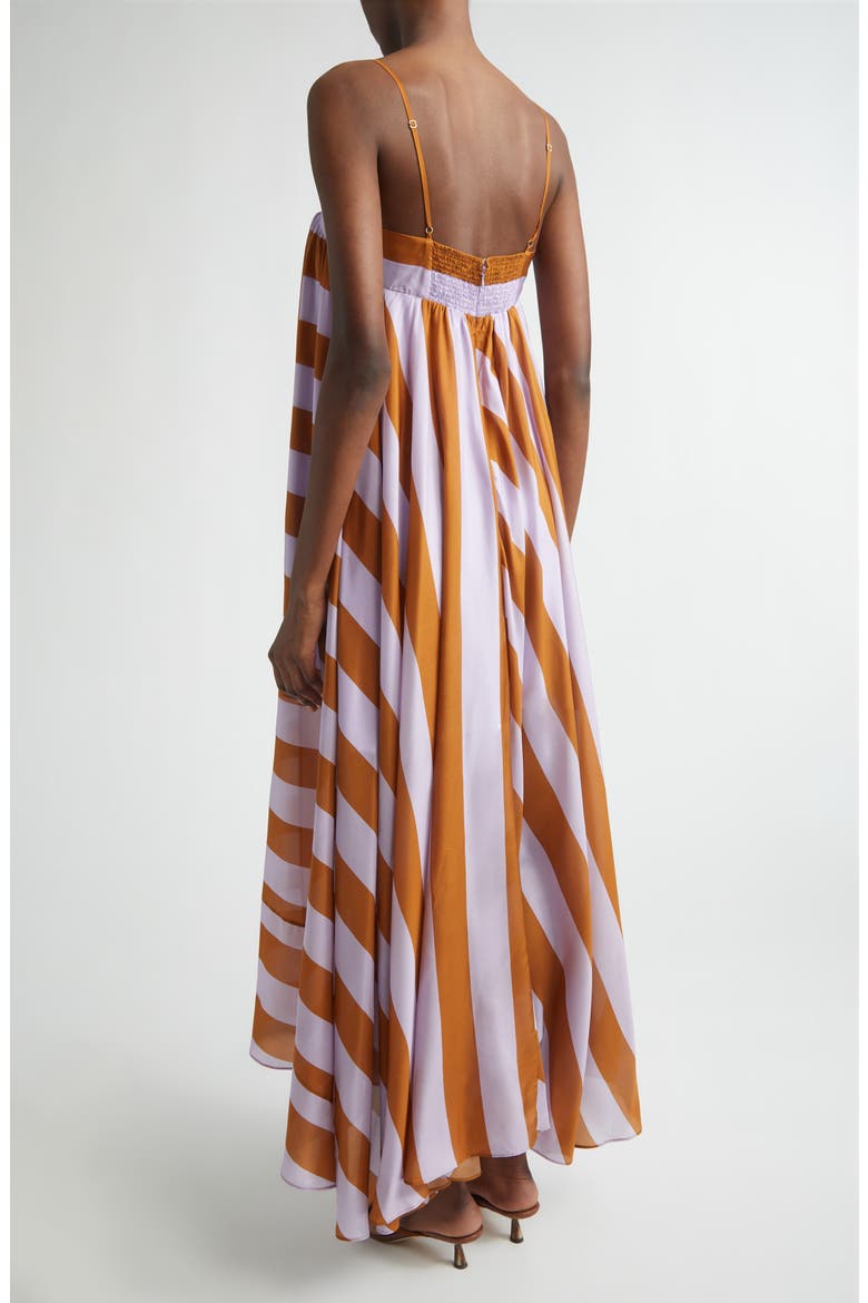 orange striped low back maxi dress Yanika Maxi Dress
