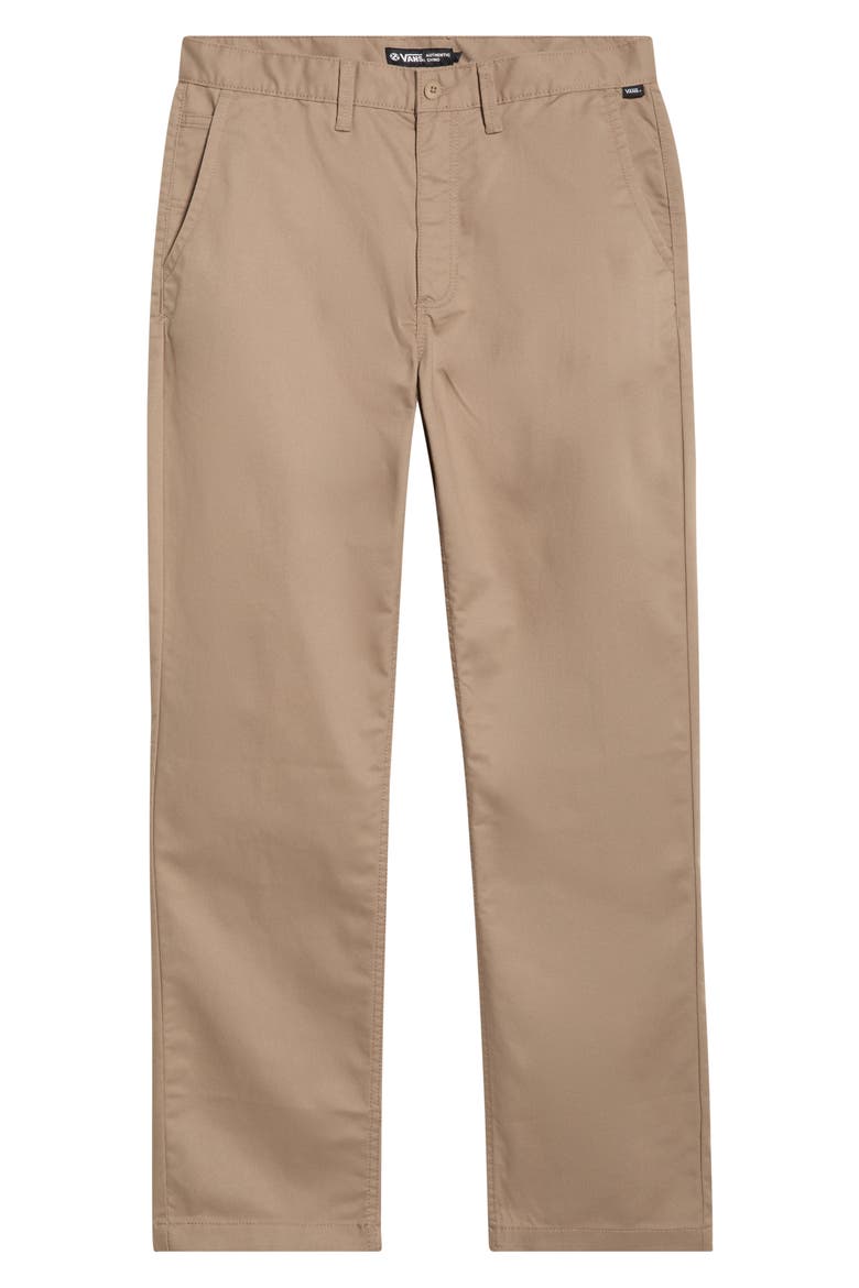 Authentic Relaxed Flat Front Stretch Chinos, Alternate, color, DESERT TAUPE