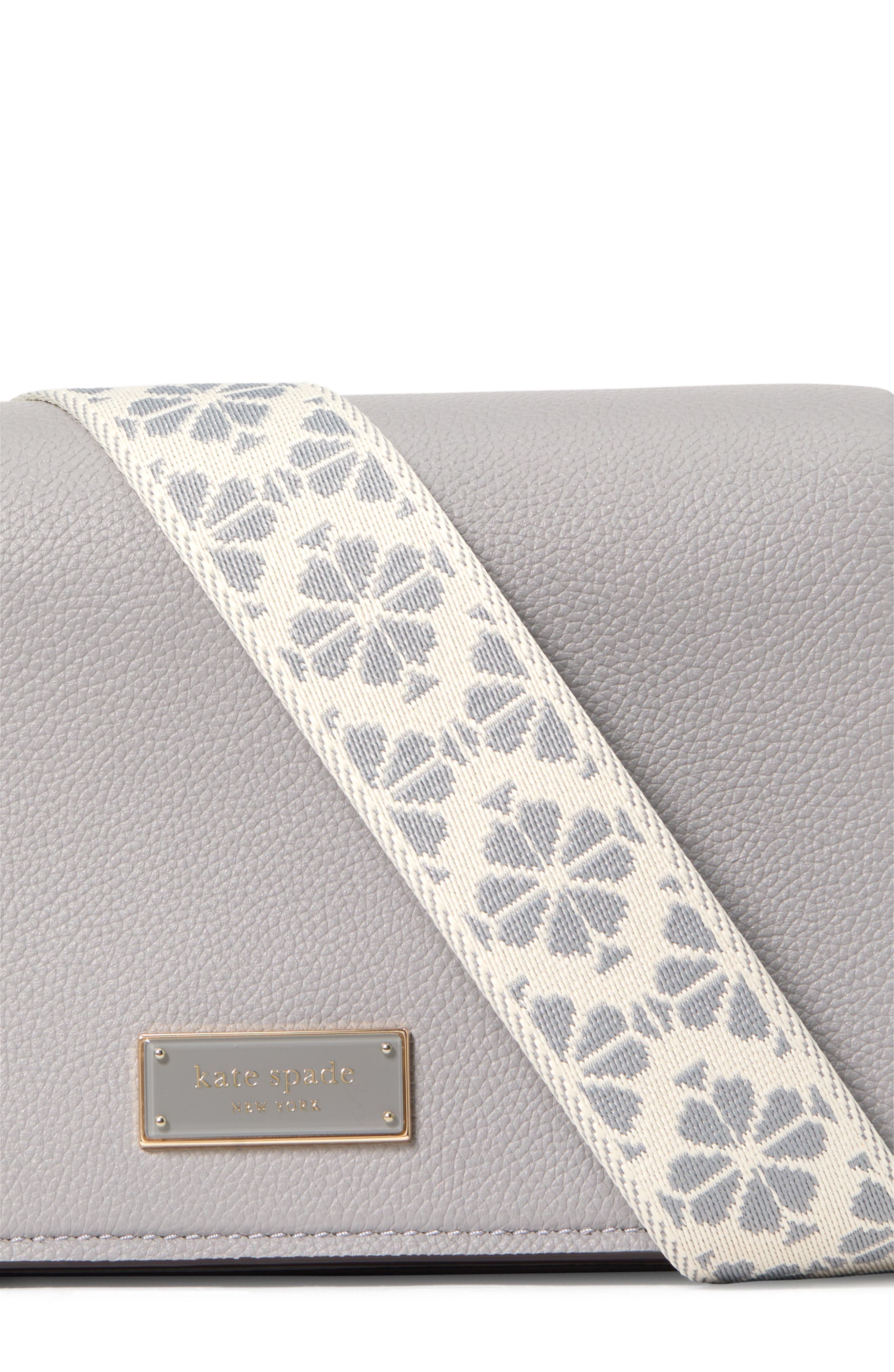 Kate Spade New York small liv pebble leather flap crossbody bag, Alternate, color, 