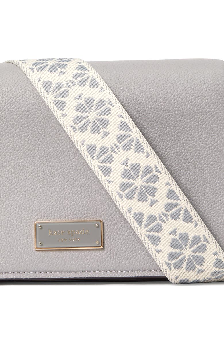 Kate Spade New York small liv pebble leather flap crossbody bag, Alternate, color,