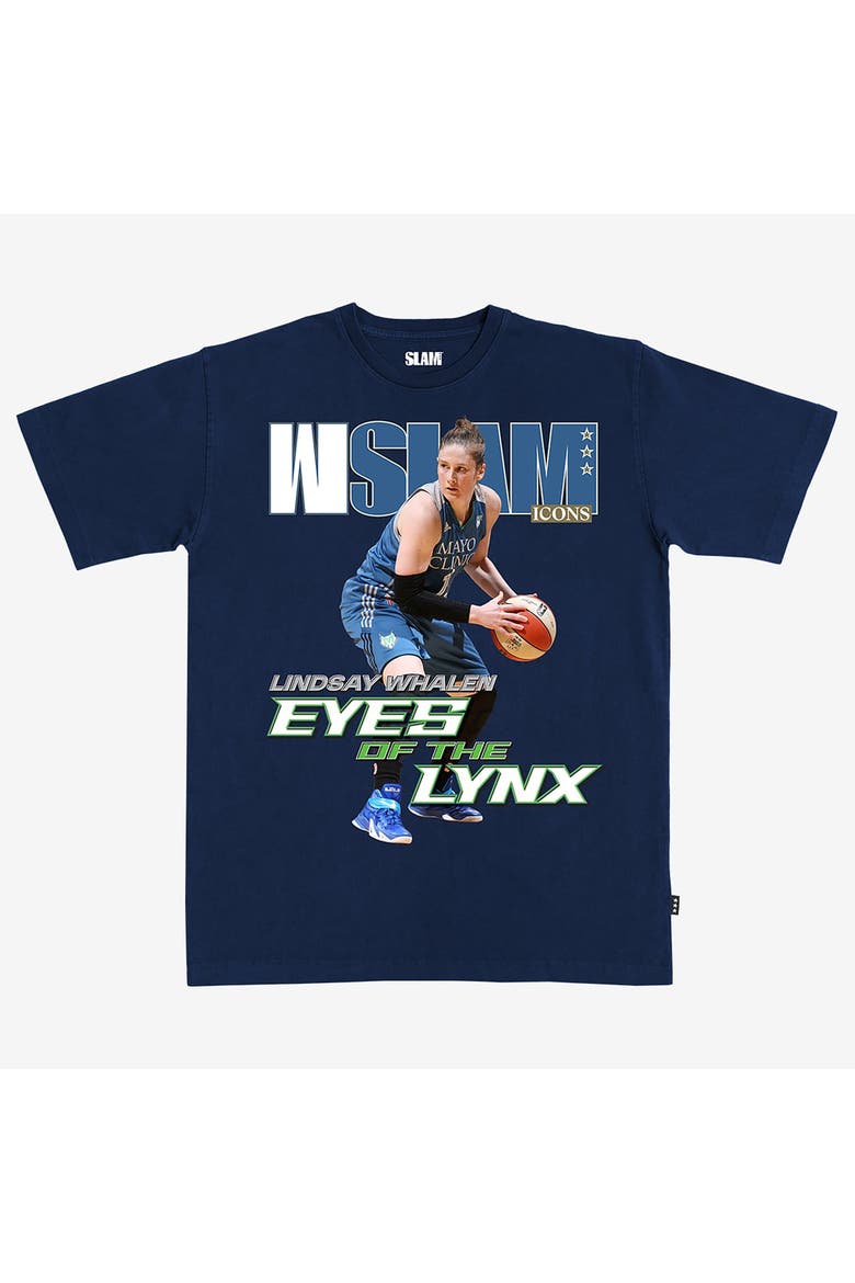 Unisex SLAM Lindsay Whalen Navy Minnesota Lynx Court Origins Cover T-Shirt, Main, color, Navy