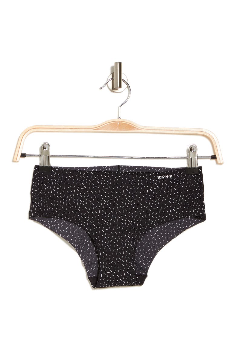 Litewear Cut Anywhere Hipster Panties, Alternate, color, BLACK TIC TOSS PRINT