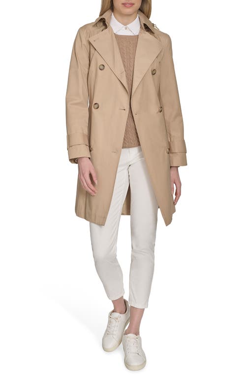 Cole Haan Signature Water Resistant Trench Coat With Removable Hood