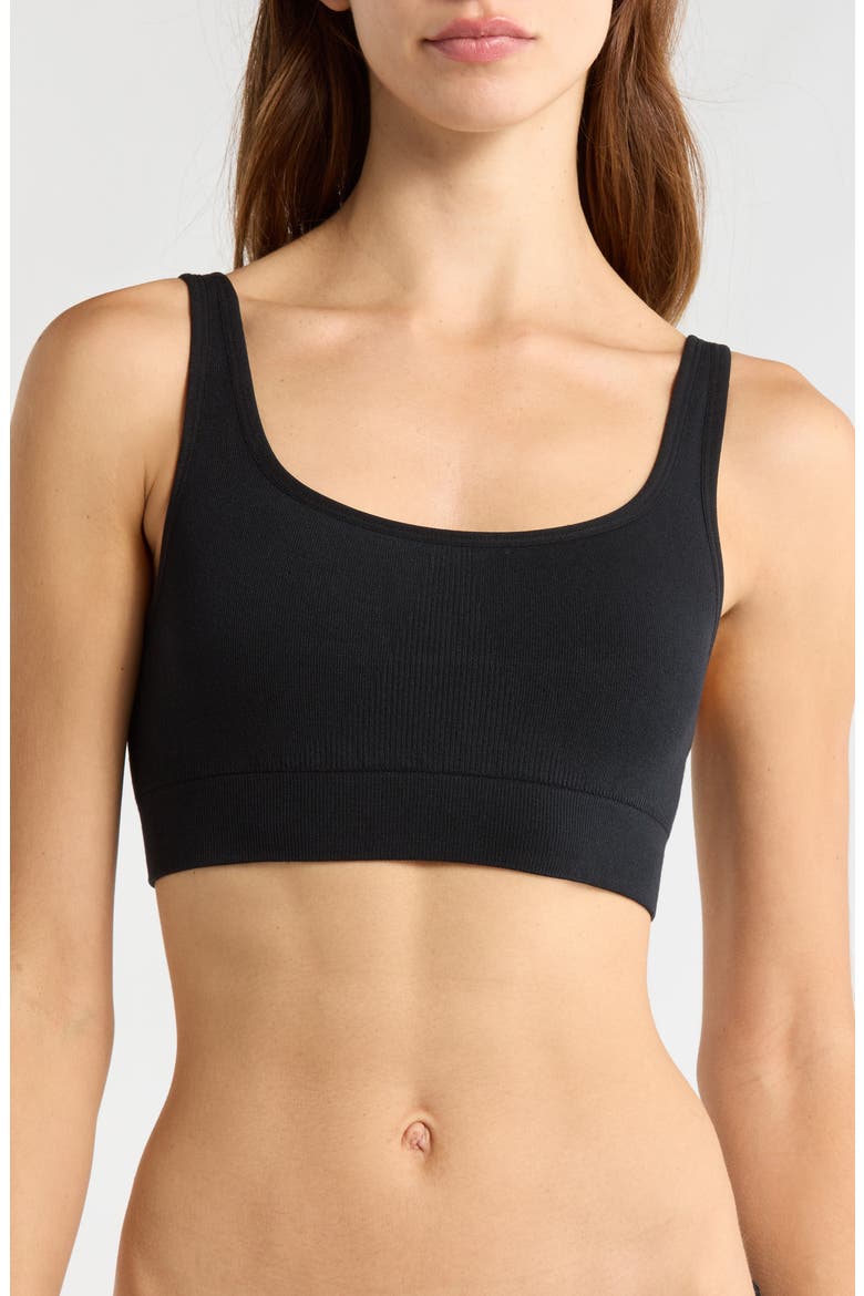 Seamless Bralette, Main, color, IMMERSED BLACK
