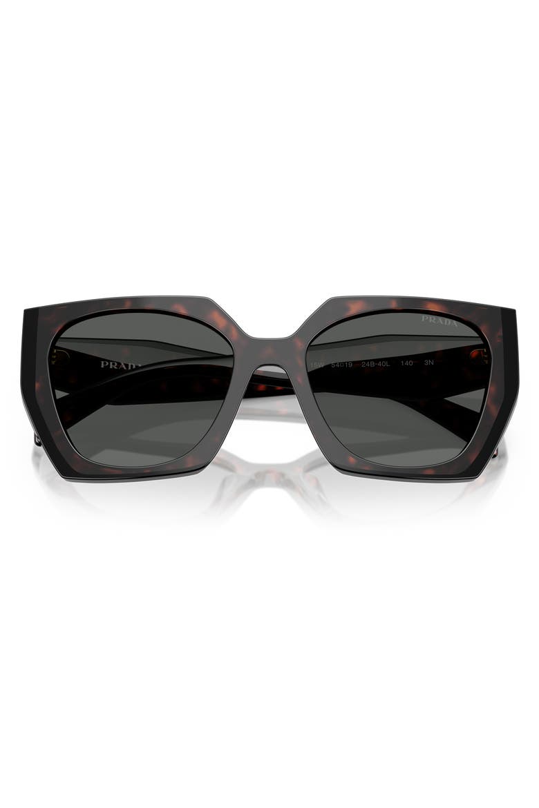 54mm Geometric Sunglasses, Alternate, color, BLACK GREY