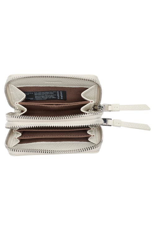 Allsaints Fetch Leather Card Wallet In White