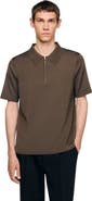 SANDRO Knitted polo with zip collar