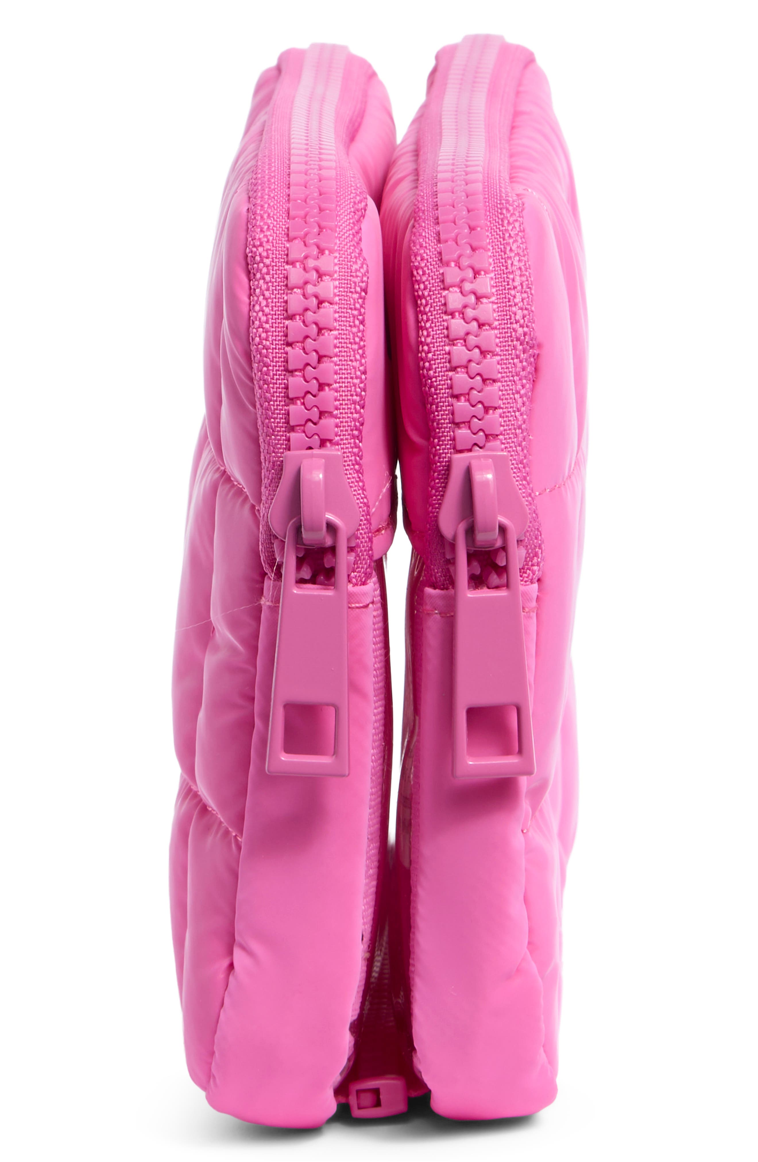 Quilted Pouch, Alternate, color, HOT PINK