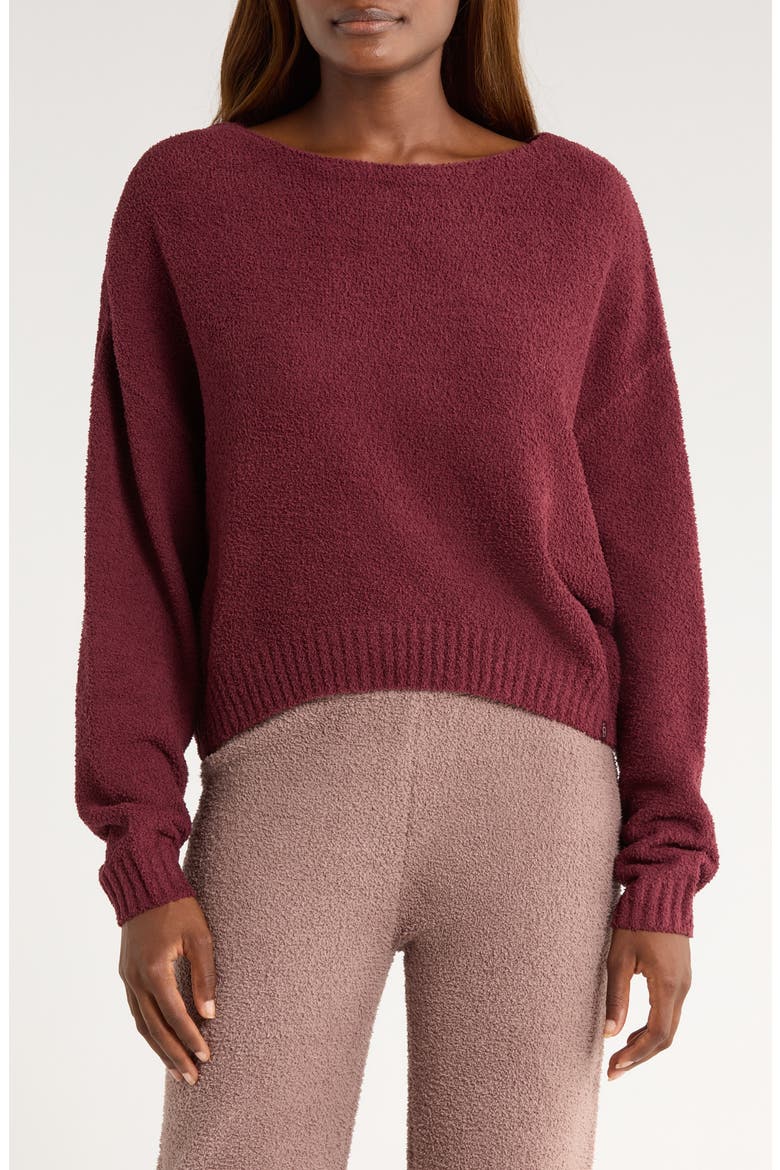 Novalie Slouchy Pullover Lounge Sweater, Main, color, WILD GRAPE
