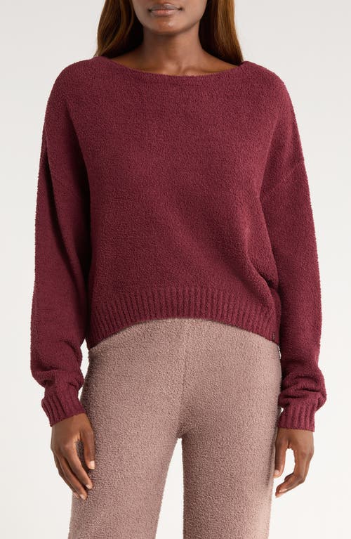 Ugg(r) Novalie Slouchy Pullover Lounge Sweater In Burgundy