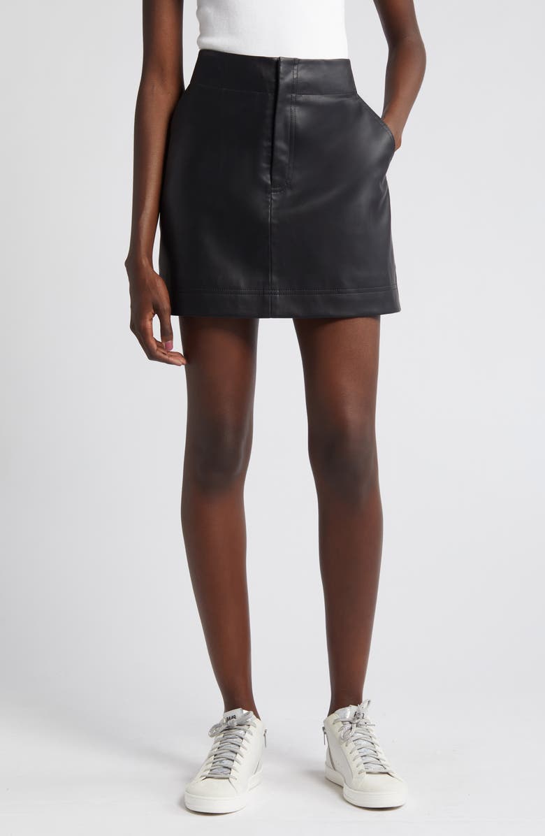 Treasure & Bond Faux Leather Miniskirt, Alternate, color, 