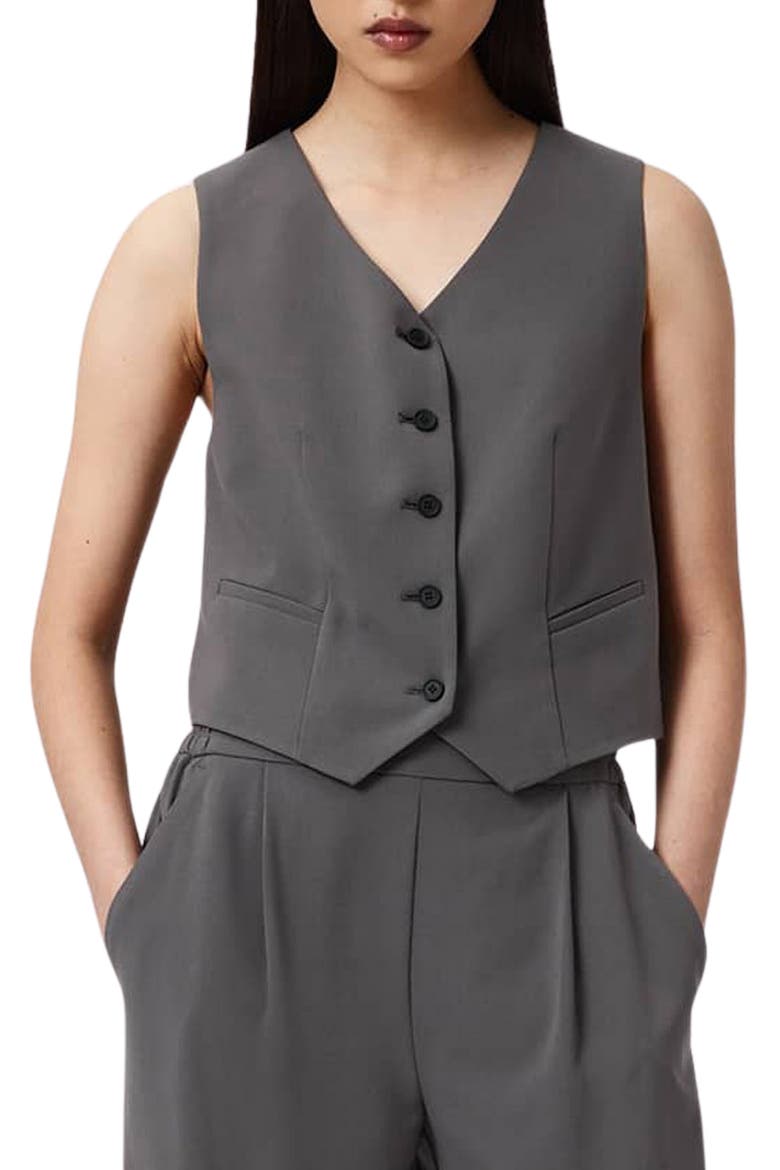 Aleida Lightweight Vest, Main, color, DARK GULL GREY