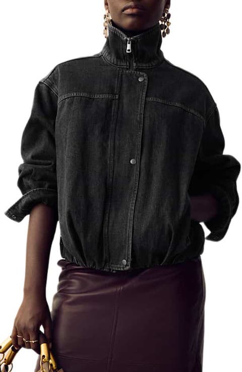 Bubble Hem Denim Jacket