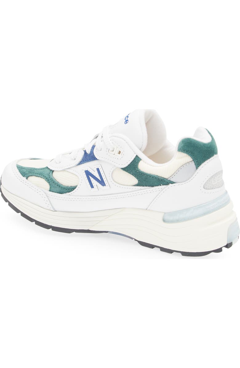 New Balance Gender Inclusive Made in USA 992 Sneaker, Alternate, color, White/ Marsh Green