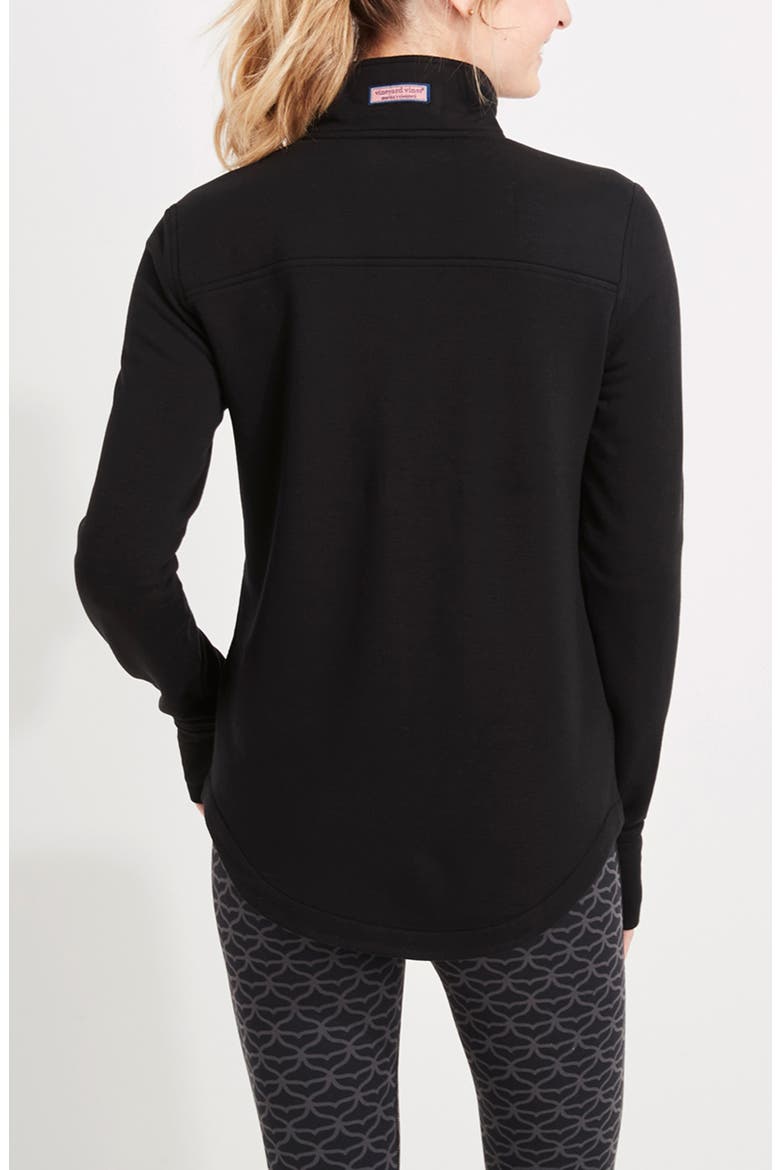 Dreamcloth Relaxed Half Zip Sweatshirt, Alternate, color, JET BLACK