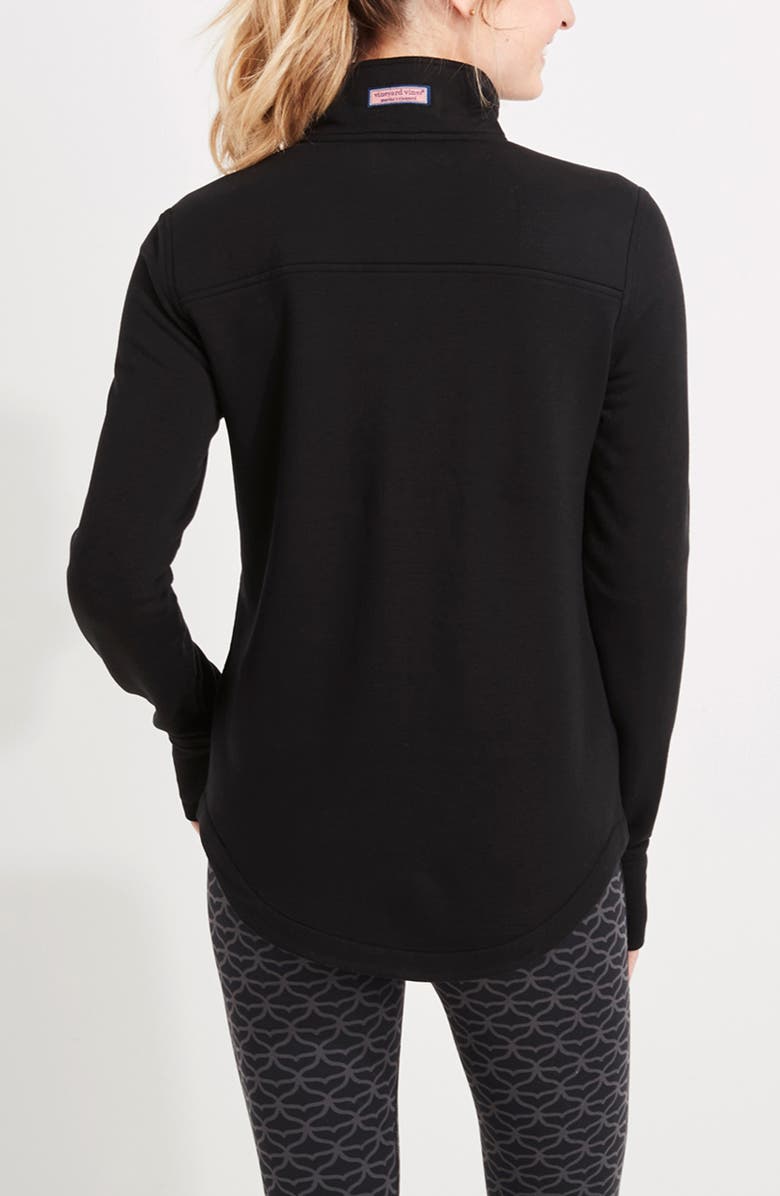 vineyard vines Dreamcloth Relaxed Half Zip Sweatshirt, Alternate, color, Jet Black