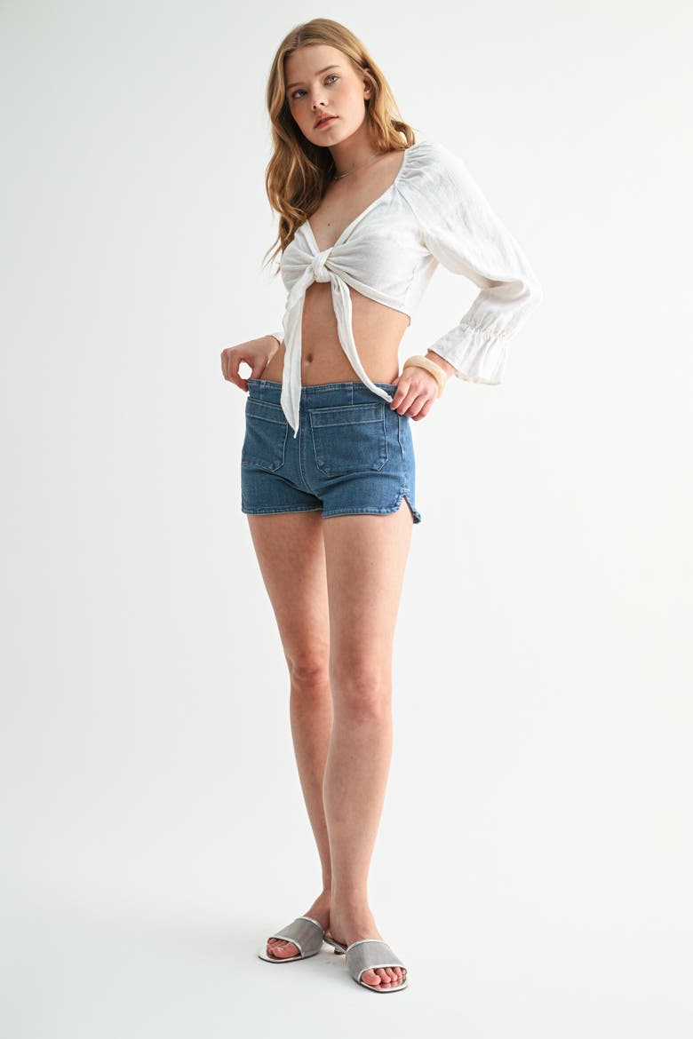 The Sunday Patch Pocket Short, Alternate, color, Medium Wash