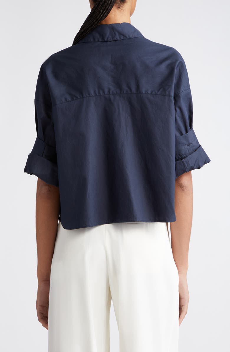 TWP Next Ex Crop Cotton Button-Up Shirt, Alternate, color,