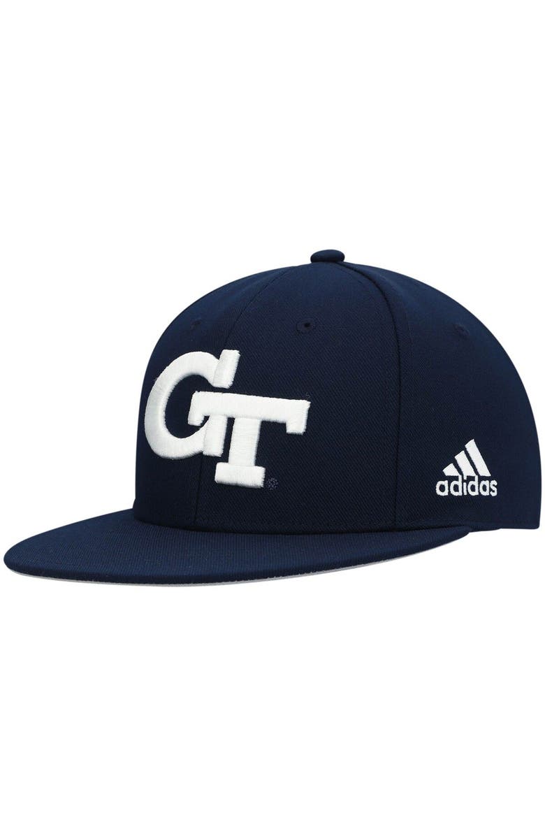 adidas Men's adidas Navy Georgia Tech Yellow Jackets On-Field Baseball Fitted Hat, Main, color, Navy