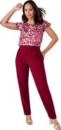 Jessica London Stretch Knit Crepe Straight Leg Pants