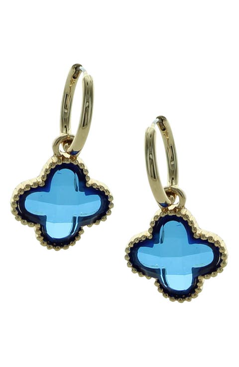 Ayan Crystal Drop Huggie Hoop Earrings